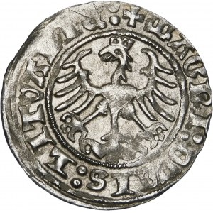 Zikmund I. Starý, půlpenny 1512, Vilnius - tři groše, dvojtečka - vzácné