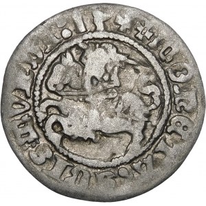 Sigismund I. der Alte, Halber Pfennig 1513, Vilnius - destrukt