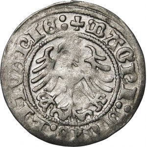 Sigismund I. der Alte, Halbpfennig 1518, Vilnius - Dreifachpunkt, Doppelpunkt - sehr selten