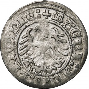 Zikmund I. Starý, půlpenny 1518, Vilnius - trojitá tečka, dvojitá tečka - velmi vzácné