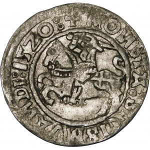 Žigmund I. Starý, polgroš 1520, Vilnius - chyba, SIGISMVANDI - trojitá bodka - veľmi vzácne