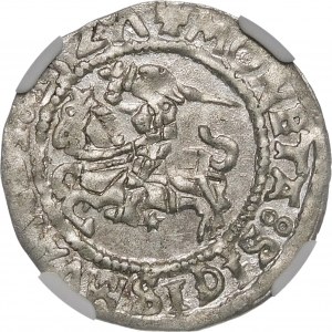 Sigismund I the Old, Half-penny 1527, Vilnius - SIGISMVANDI, LITVAИDIE errors - b. rare