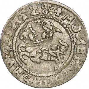 Sigismund I. der Alte, Halbpfennig 1528, Wilna - ohne V - DVCS Fehler - sehr selten