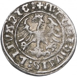 Sigismund I. der Alte, Halbpfennig 1509, Vilnius - Pogon ohne Scheide - Ring über Pogon - sehr selten