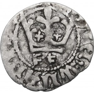 Ladislaus II Jagiello, Krakau halber Pfennig - Typ XVII - F‡ Unterschriften