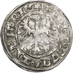 Alexander Jagiellonian, Vilnius halber Pfennig - gotisch - 1. Ausgabe - sehr selten