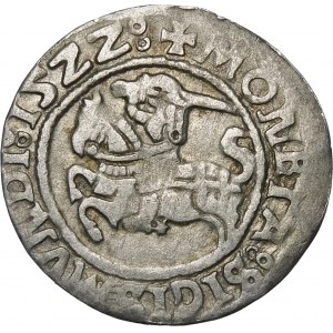 Sigismund I. der Alte, Halbpfennig 1522, Vilnius - Fehler, DVCI - Pentagramm - sehr selten