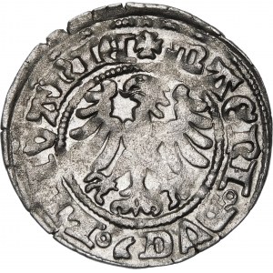 Alexander Jagiellonian, Vilnius halber Pfennig - ohne Ring, kleine Lücke - selten