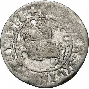 Zikmund I. Starý, půlpenny 1518, Vilnius - Prsten, zrcadlový D - vzácný