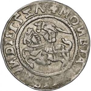 Sigismund I. der Alte, Halbpfennig 1527, Vilnius - gespiegeltes Z und Datumsstempel - sehr selten