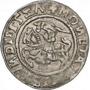 Zikmund I. Starý, půlgroš 1527, Vilnius - zrcadlové Z a datovací razítko - velmi vzácné