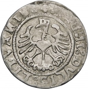 Sigismund I. der Alte, Halbpfennig 1527, Vilnius - gespiegeltes Z und Datumsstempel - sehr selten