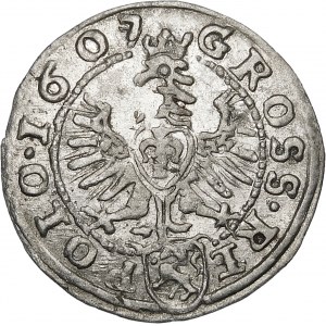 Sigismund III. Wasa, Grosz 1607, Krakau - Krone