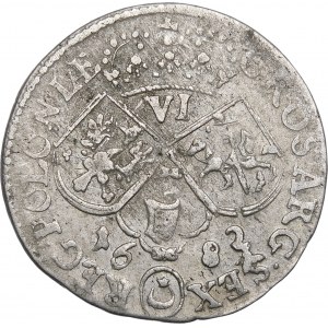 John III Sobieski, Sixpence 1682, Krakow - wearing a crown