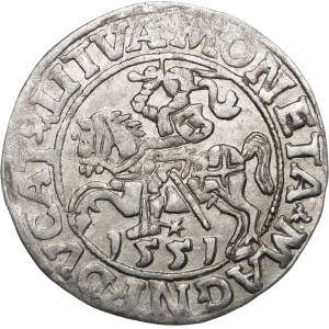 Sigismund II Augustus, Half-penny 1551, Vilnius - LI/LITVA - rarer