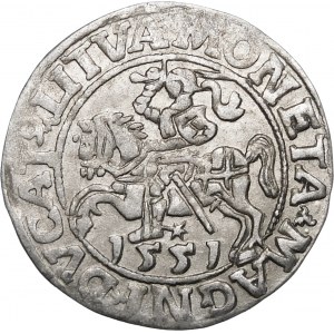 Zygmunt II August, Półgrosz 1551, Wilno – LI/LITVA – rzadszy