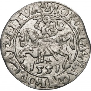 Zygmunt II August, Półgrosz 1551, Wilno – LI/LITVA