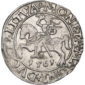 Sigismund II Augustus, Halbpfennig 1561, Wilna - 14 Adler, LI/LITVA