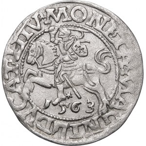 Žigmund II August, Polovičný groš 1563, Vilnius - 18 Pogoń, sekera, DVX LI/LITV