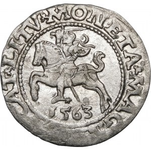 Sigismund II Augustus, Half-grosz 1563, Vilnius - 19 Pogon, Axe, DVX LI/LITV