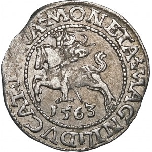 Zikmund II August, půlgroš 1563, Vilnius - 19 Pogon, sekera, M D L/LITVA