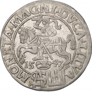 Sigismund II Augustus, polnischer Fußpfennig 1547, Vilnius - MONETΛ - schön und selten