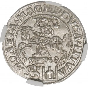 Zygmunt II August, Grosz na stopę polską 1548, Wilno – L/LITVA – piękny