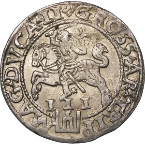 Sigismund II Augustus, Trojak 1562, Vilnius - Pogon nicht im Schild - LI/LI