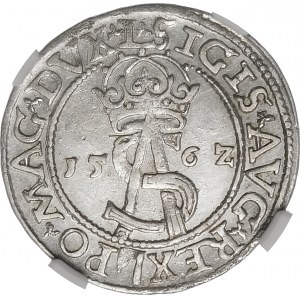 Zikmund II August, Trojak 1562, Vilnius - Pogo ve štítu, sekera - L/L