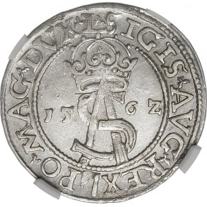 Zygmunt II August, Trojak 1562, Wilno – Pogoń w tarczy, Topór – L/L