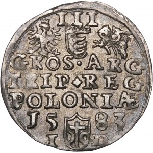 Stefan Batory, Trojak 1583, Olkusz - I-D under date