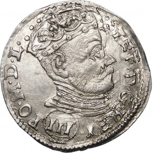 Stefan Batory, Trojak 1580, Vilnius - (III) pod poprsím - krásný