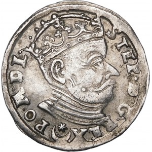 Stefan Batory, Trojak 1583, Vilnius - erb Leliwa