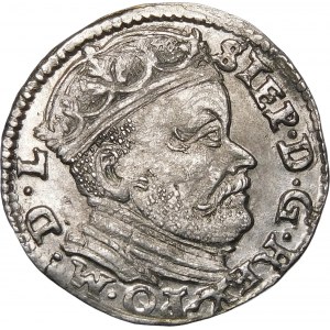 Stefan Batory, Trojak 1586, Wilno – bez herbu Lis – odmiana