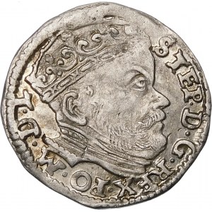 Stefan Batory, Trojak 1586, Wilno – bez herbu Lis – hybryda