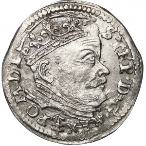 Stefan Batory, Trojak 1586, Vilnius - erb Lis