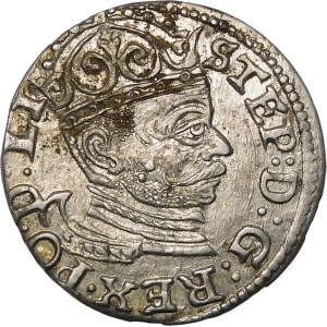 Stefan Batory, Trojak 1583, Riga - Lilien - unbeschrieben - exquisit