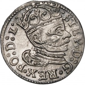 Stefan Batory, Trojak 1583, Ryga – lilie