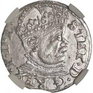 Stefan Batory, Trojak 1586, Riga - großer Kopf - Variante