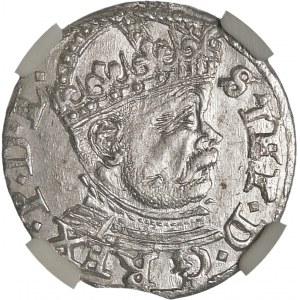 Stefan Batory, Trojak 1586, Riga - large head - variant