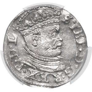 Stefan Batory, Trojak 1586, Riga - malá hlava - čtverce