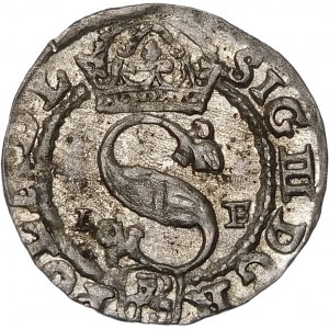 Zygmunt III Waza, Szeląg 1590 IF, Olkusz – odmiana – piękny