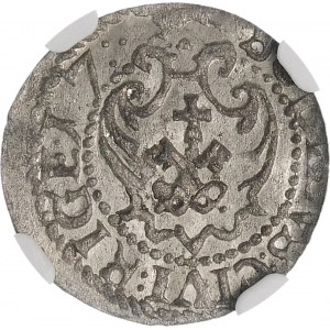 Zygmunt III Waza, Szeląg 1617, Ryga – data 17 – b. rzadki