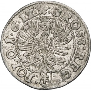 Zygmunt III Waza, Grosz 1612, Kraków – ∙1∙6∙1Z: rozeta – wariant – piękny
