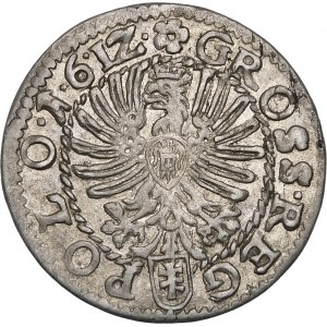 Zikmund III Vasa, Grosz 1612, Krakov - ∙1∙6∙1Z∙ rozeta - varianta - krásná