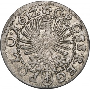 Zygmunt III Waza, Grosz 1612, Kraków – ∙1∙6∙1Z∙ rozeta – wariant – piękny