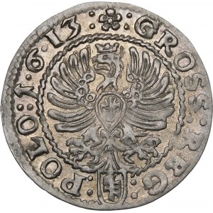 Sigismund III Vasa, Grosz 1613, Cracow - variant :1∙6∙13: - exquisite