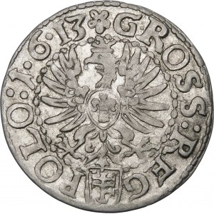 Sigismund III Vasa, Grosz 1613, Cracow - variant :1∙6∙13