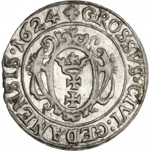 Zygmunt III Waza, Grosz 1624, Gdańsk – piękny