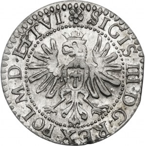 Sigismund III Vasa, 1610 penny, Vilnius - punched MAG/NN/A - exquisite